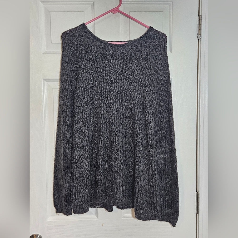 Large Sonoma Oversized Charcoal Long Sleeve Sweater